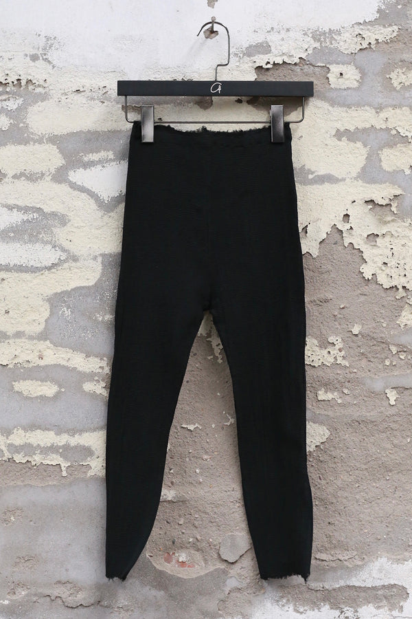 Marc Le Bihan Capri Pants 24901 10m Silk Shrink French Handmade MLB-24901-BLACK